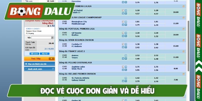Đọc vé cược đơn giản và dễ hiểu